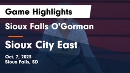 Sioux Falls O'Gorman  vs Sioux City East  Game Highlights - Oct. 7, 2023