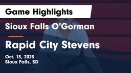 Sioux Falls O'Gorman  vs Rapid City Stevens  Game Highlights - Oct. 13, 2023