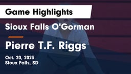 Sioux Falls O'Gorman  vs Pierre T.F. Riggs  Game Highlights - Oct. 20, 2023