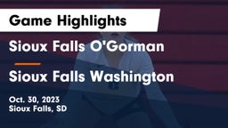 Sioux Falls O'Gorman  vs Sioux Falls Washington  Game Highlights - Oct. 30, 2023