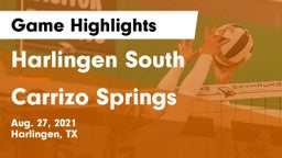 Harlingen South  vs Carrizo Springs  Game Highlights - Aug. 27, 2021
