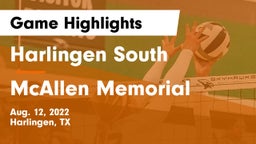 Harlingen South  vs McAllen Memorial  Game Highlights - Aug. 12, 2022