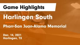 Harlingen South  vs Pharr-San Juan-Alamo Memorial  Game Highlights - Dec. 14, 2021