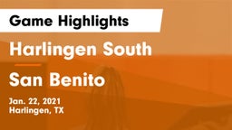 Harlingen South  vs San Benito  Game Highlights - Jan. 22, 2021