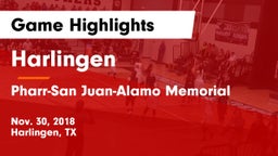 Harlingen  vs Pharr-San Juan-Alamo Memorial  Game Highlights - Nov. 30, 2018