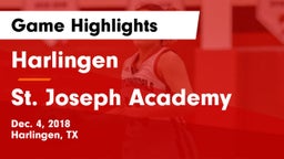 Harlingen  vs St. Joseph Academy  Game Highlights - Dec. 4, 2018
