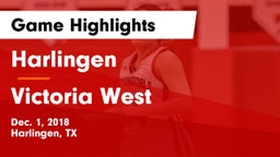 Harlingen  vs Victoria West  Game Highlights - Dec. 1, 2018