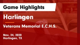 Harlingen  vs Veterans Memorial E.C.H.S. Game Highlights - Nov. 24, 2020