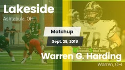 Matchup: Lakeside  vs. Warren G. Harding  2018