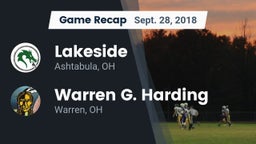 Recap: Lakeside  vs. Warren G. Harding  2018