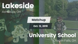 Matchup: Lakeside  vs. University School 2018