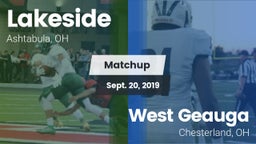 Matchup: Lakeside  vs. West Geauga  2019