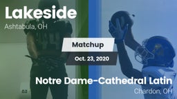Matchup: Lakeside  vs. Notre Dame-Cathedral Latin  2020