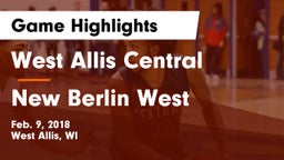 West Allis Central  vs New Berlin West  Game Highlights - Feb. 9, 2018