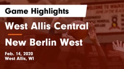 West Allis Central  vs New Berlin West  Game Highlights - Feb. 14, 2020