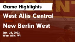 West Allis Central  vs New Berlin West  Game Highlights - Jan. 21, 2022