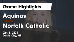Aquinas  vs Norfolk Catholic  Game Highlights - Oct. 5, 2021