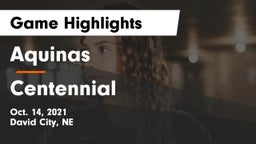 Aquinas  vs Centennial  Game Highlights - Oct. 14, 2021