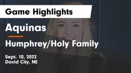 Aquinas  vs Humphrey/Holy Family  Game Highlights - Sept. 10, 2022