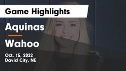 Aquinas  vs Wahoo  Game Highlights - Oct. 15, 2022