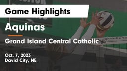 Aquinas  vs Grand Island Central Catholic Game Highlights - Oct. 7, 2023