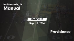 Matchup: Manual  vs. Providence 2016