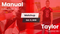Matchup: Manual  vs. Taylor  2018