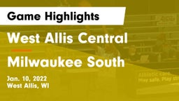 West Allis Central  vs Milwaukee South Game Highlights - Jan. 10, 2022