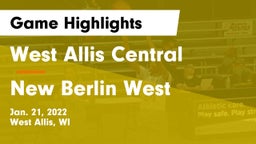West Allis Central  vs New Berlin West  Game Highlights - Jan. 21, 2022