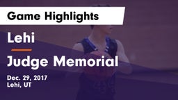 Lehi  vs Judge Memorial  Game Highlights - Dec. 29, 2017