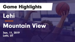 Lehi  vs Mountain View  Game Highlights - Jan. 11, 2019