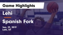 Lehi  vs Spanish Fork  Game Highlights - Jan. 29, 2019