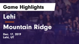 Lehi  vs Mountain Ridge  Game Highlights - Dec. 17, 2019