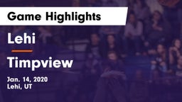 Lehi  vs Timpview  Game Highlights - Jan. 14, 2020