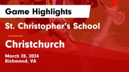 St. Christopher's School vs Christchurch Game Highlights - March 28, 2024