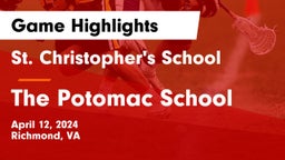 St. Christopher's School vs The Potomac School Game Highlights - April 12, 2024