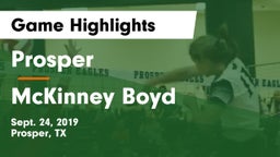 Prosper  vs McKinney Boyd  Game Highlights - Sept. 24, 2019