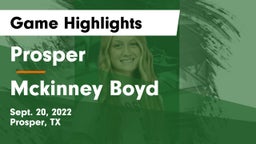 Prosper  vs Mckinney Boyd Game Highlights - Sept. 20, 2022