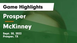 Prosper  vs McKinney  Game Highlights - Sept. 30, 2022