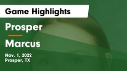 Prosper  vs Marcus  Game Highlights - Nov. 1, 2022