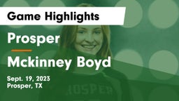 Prosper  vs Mckinney Boyd Game Highlights - Sept. 19, 2023