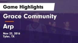 Grace Community  vs Arp  Game Highlights - Nov 22, 2016