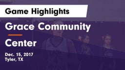 Grace Community  vs Center  Game Highlights - Dec. 15, 2017