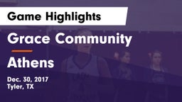 Grace Community  vs Athens  Game Highlights - Dec. 30, 2017