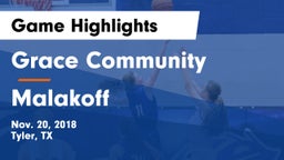 Grace Community  vs Malakoff  Game Highlights - Nov. 20, 2018