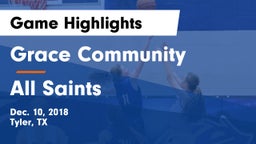Grace Community  vs All Saints  Game Highlights - Dec. 10, 2018