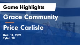 Grace Community  vs Price Carlisle Game Highlights - Dec. 14, 2021