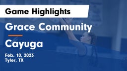 Grace Community  vs Cayuga  Game Highlights - Feb. 10, 2023