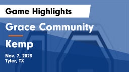 Grace Community  vs Kemp  Game Highlights - Nov. 7, 2023