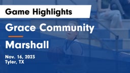 Grace Community  vs Marshall  Game Highlights - Nov. 16, 2023